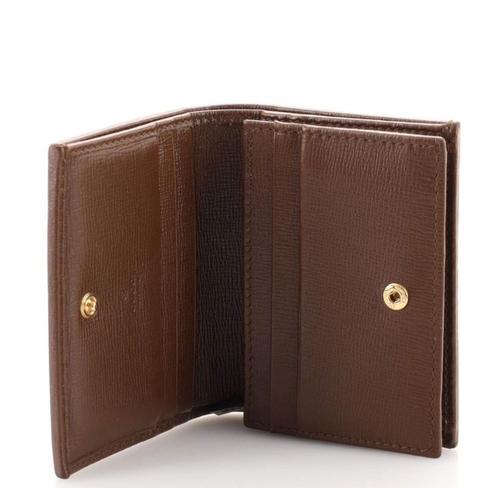 Gucci Horsebit 1955 Flap Card Case GG Coated Canvas Brown - Picture 6 of 8
